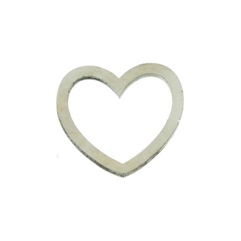 Little hanging outline heart-Cream