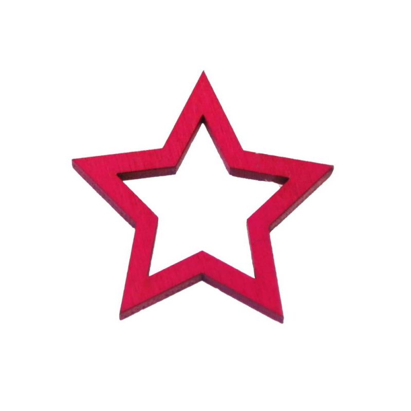 Little hanging outline star-Red