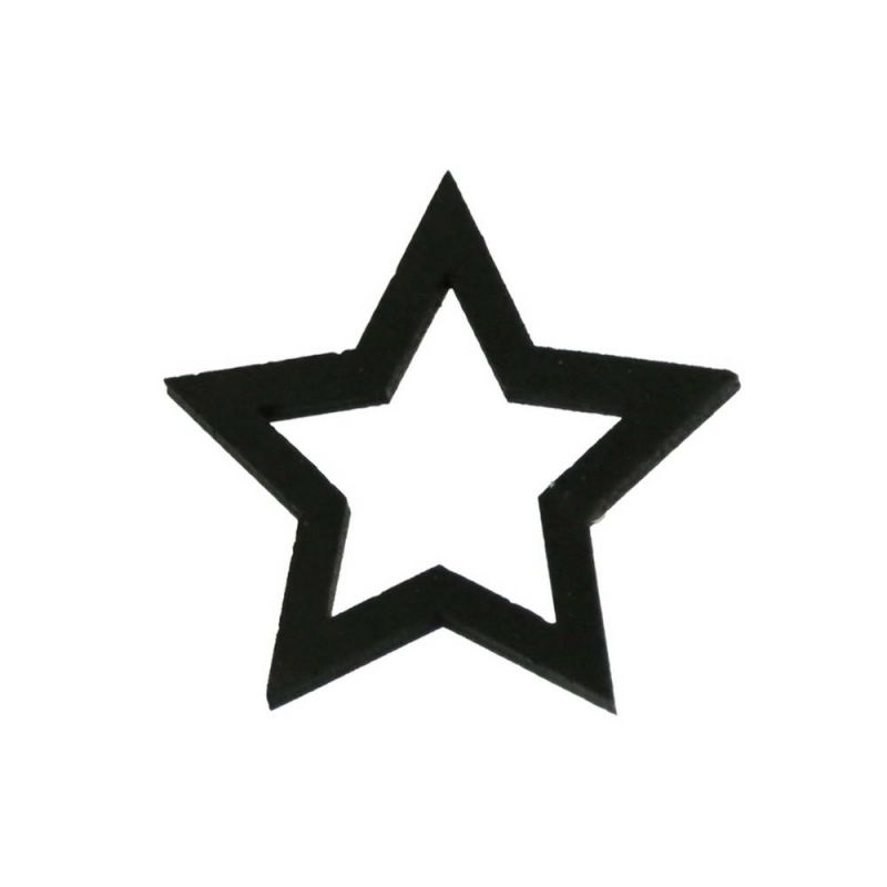 Little hanging outline star-Black