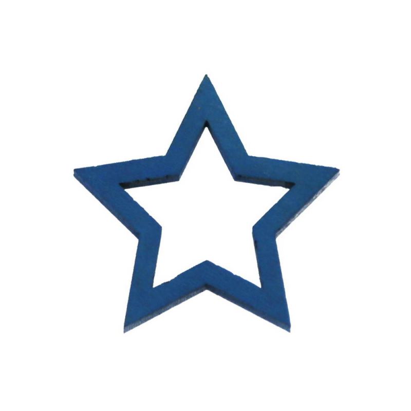 Little hanging outline star-Blue