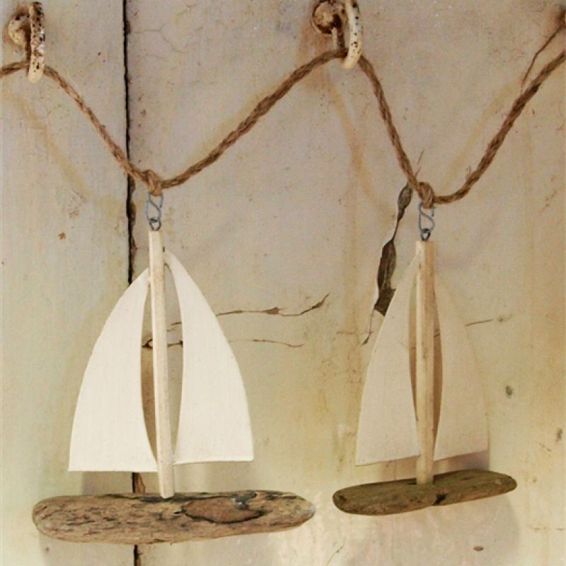 Driftwood boats garland 110cm