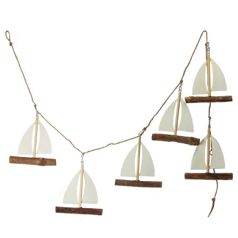 Driftwood boats garland 110cm