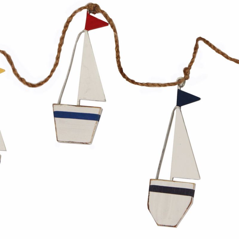 White sailboat garland