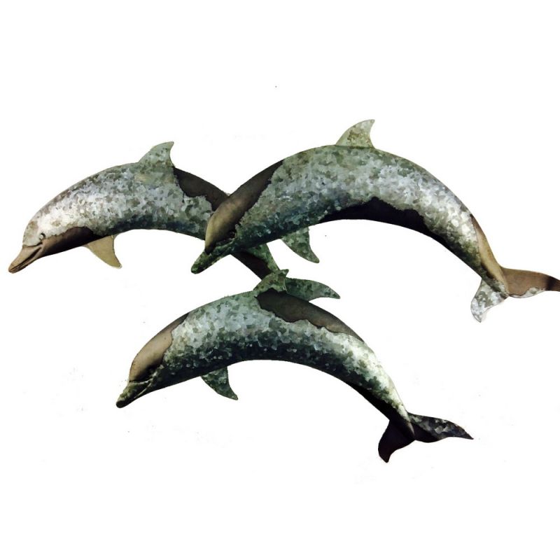 3 leaping dolphins 42cm