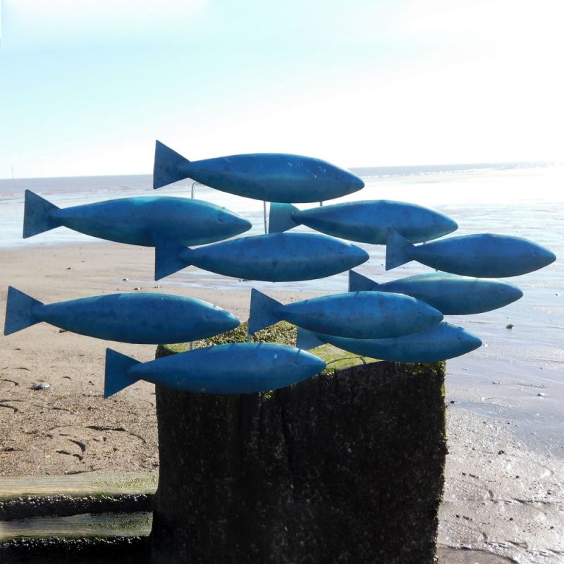 Turquoise School of fish 53cm