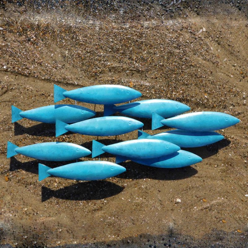 Turquoise School of fish 53cm