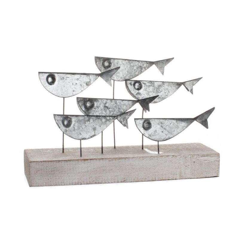 Ψαράκια 6 origami ασημί 9εκ. μεταλλικό