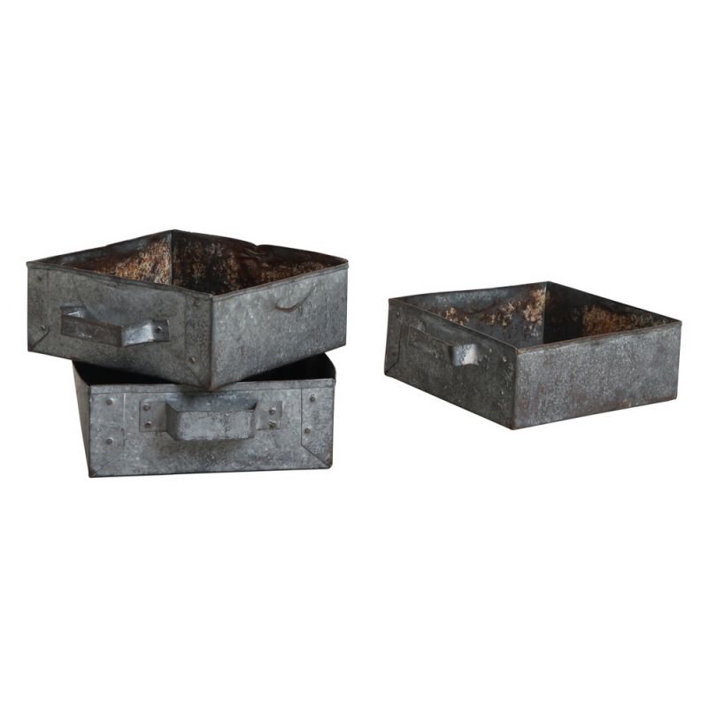Zinc construction tray + handles