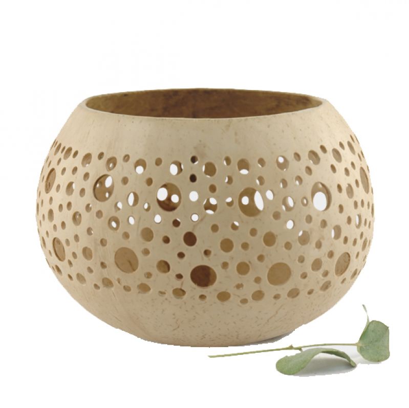 Μπολ καρύδας - Μεγάλες τρύπες