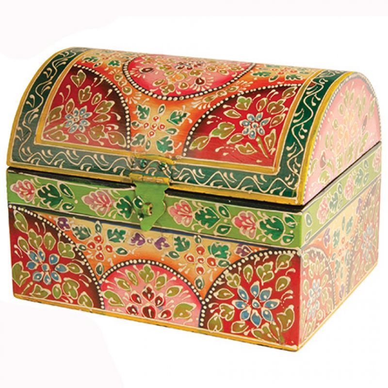 Κουτί ζωγραφισμένο - Lime 19x15εκ.