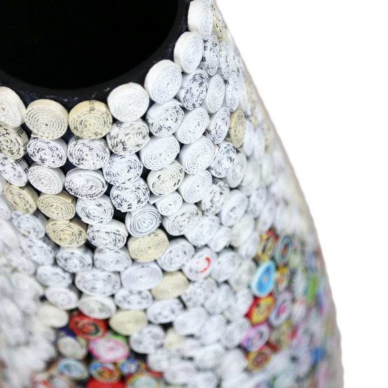 Βάζο 24x60εκ. ανακυκλωμένα περιοδικά