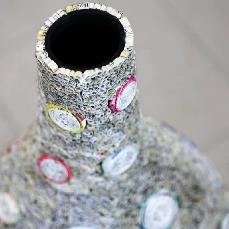 Βάζο 31x62εκ. ανακυκλωμένα περιοδικά