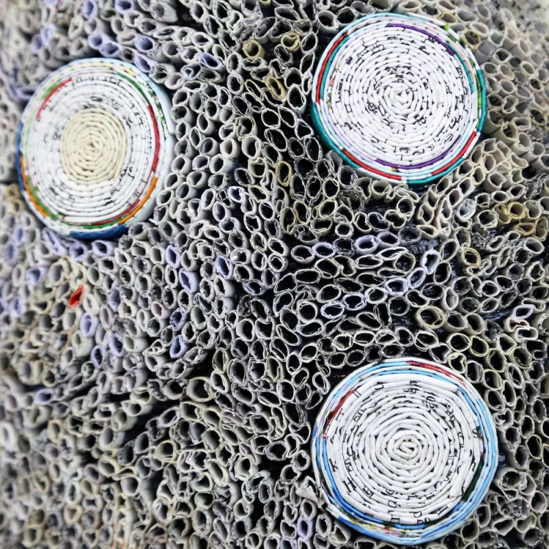 Βάζο 31x62εκ. ανακυκλωμένα περιοδικά