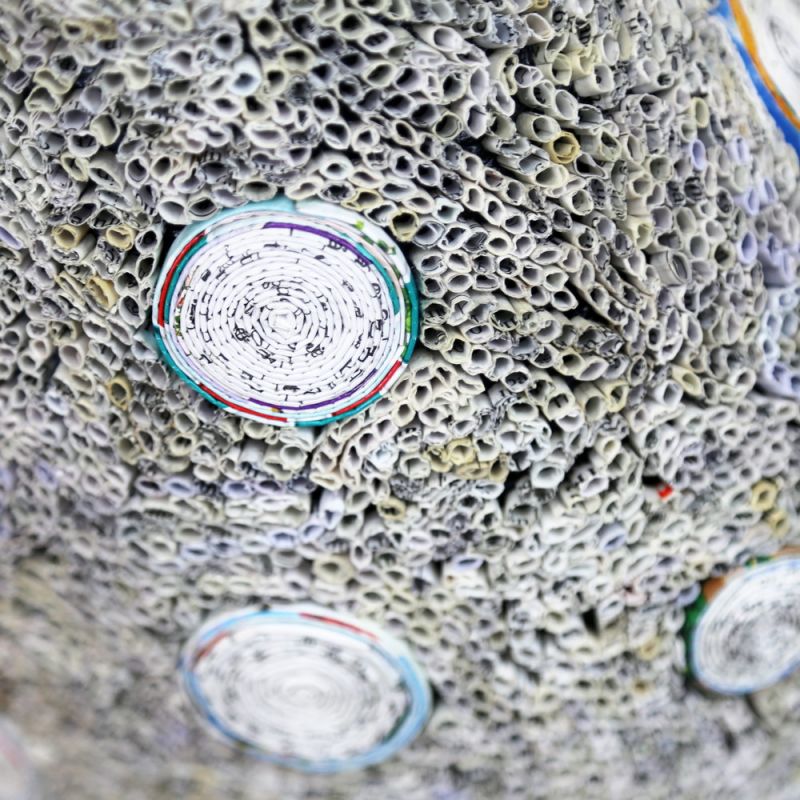 Βάζο 31x62εκ. ανακυκλωμένα περιοδικά