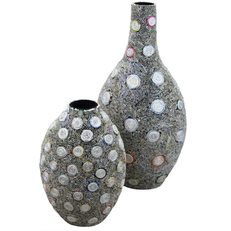 Vase - Multi colors Recycled cardboard (interior); recycled paper (exterior)