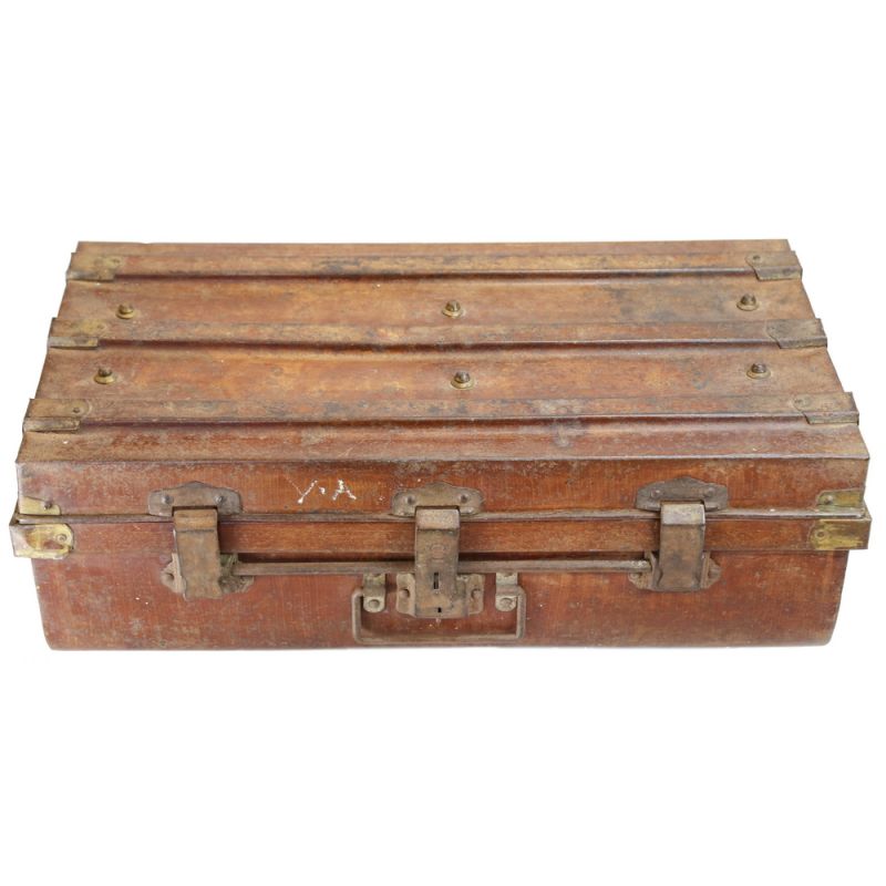 Μπαούλο vintage καφέ σκουριά 25x40x68εκ.