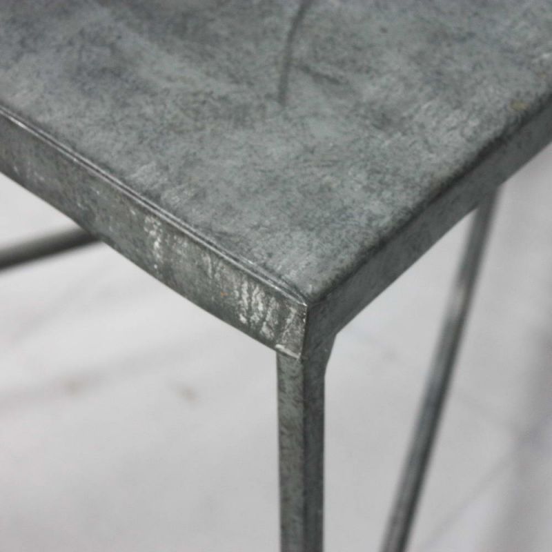 Galvanised coffee table W:105cm