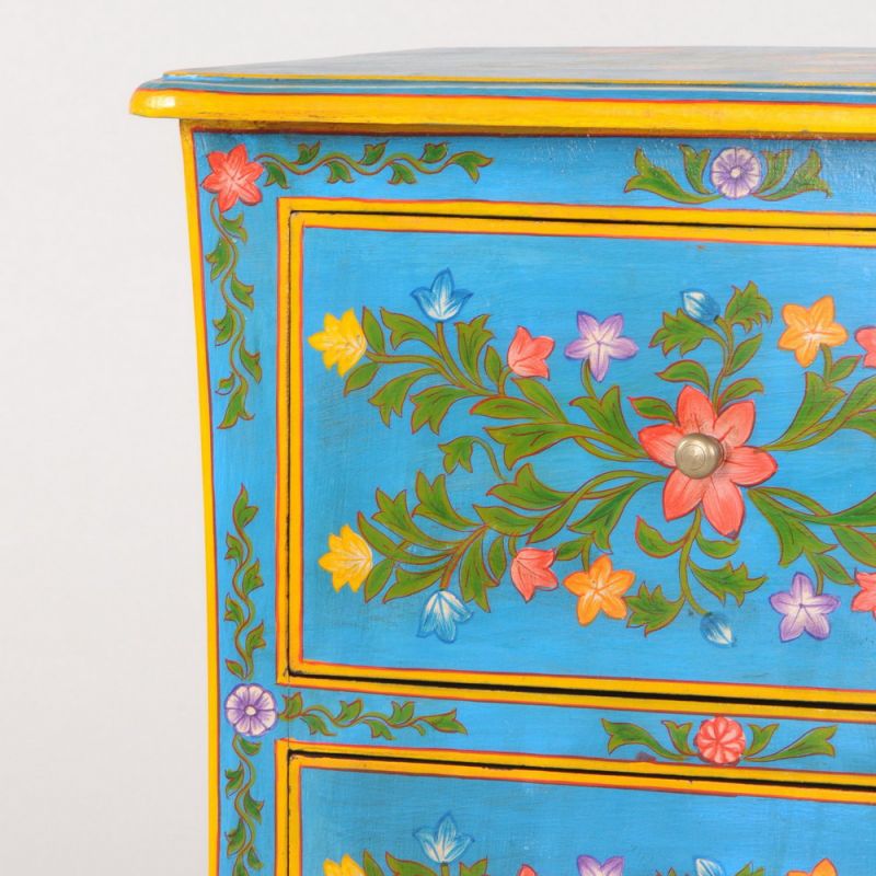 Rosa hand painted 2 drawer bedside cabinet