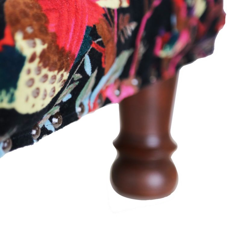Footstool with velvet cotton 40x20cm