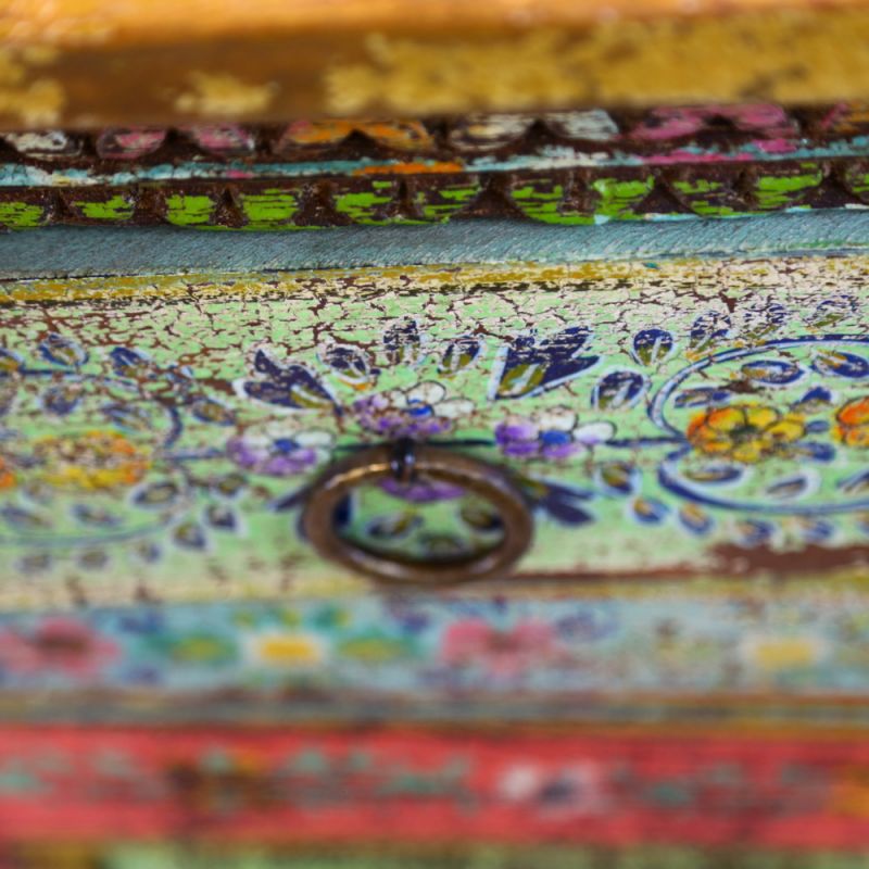 Ντουλάπι ζωγραφιστό floral vintage 86x90εκ.