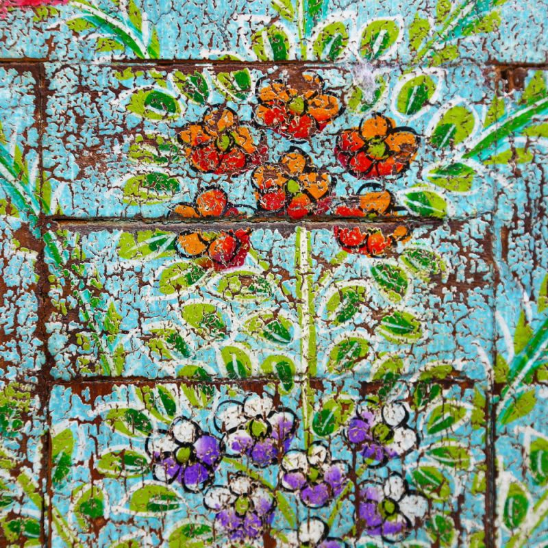 Ντουλάπι ζωγραφιστό floral vintage 150x61εκ.