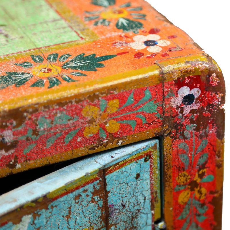 Hand painted cabinet, 2 doors, 2 drawers 150x46x61cm