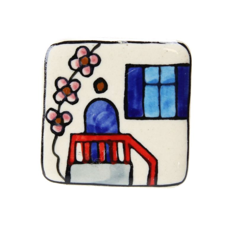 Ceramic Door Knob with 
Stainless Steel Fittings
Square 4 x 4 cms