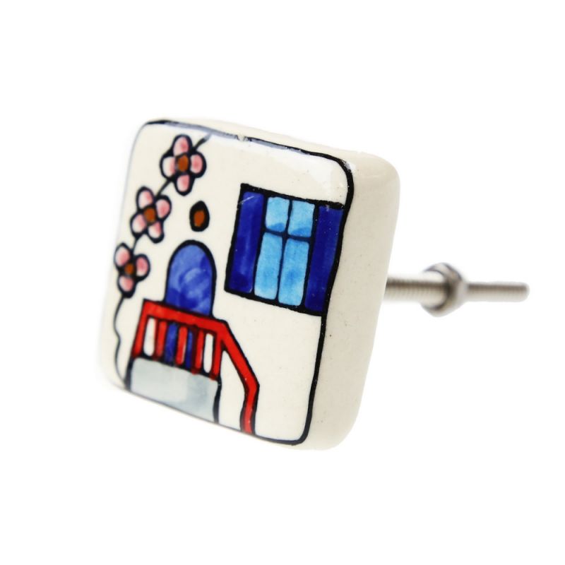Ceramic Door Knob with 
Stainless Steel Fittings
Square 4 x 4 cms