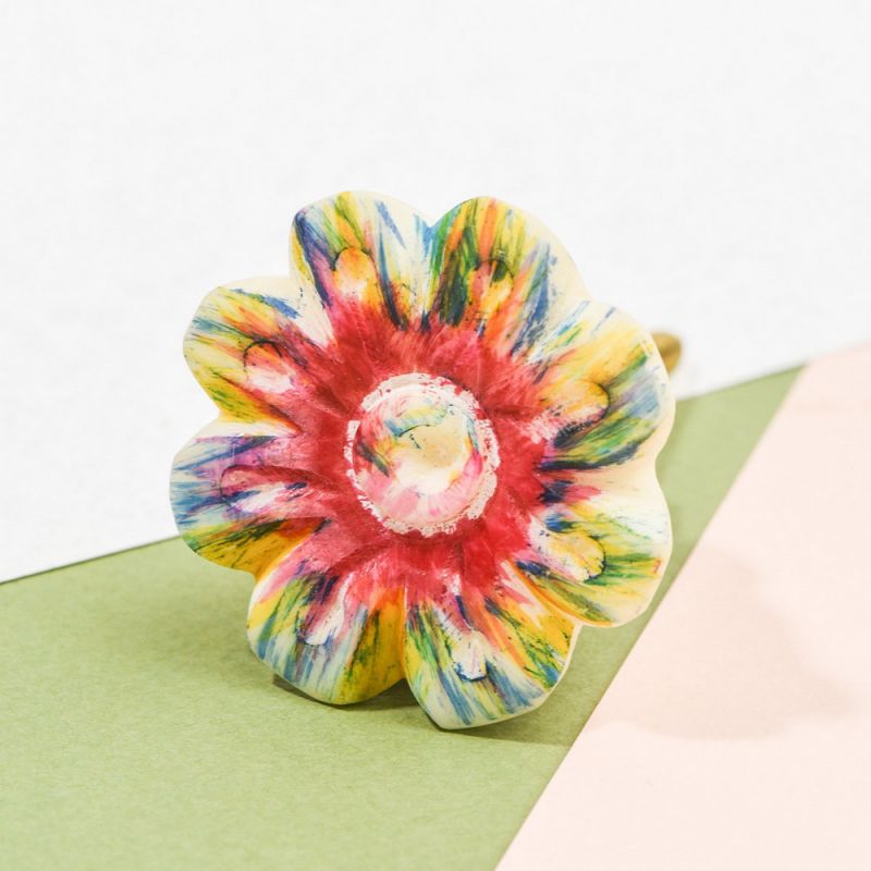 Πόμολο πολύχρωμο λουλούδι 