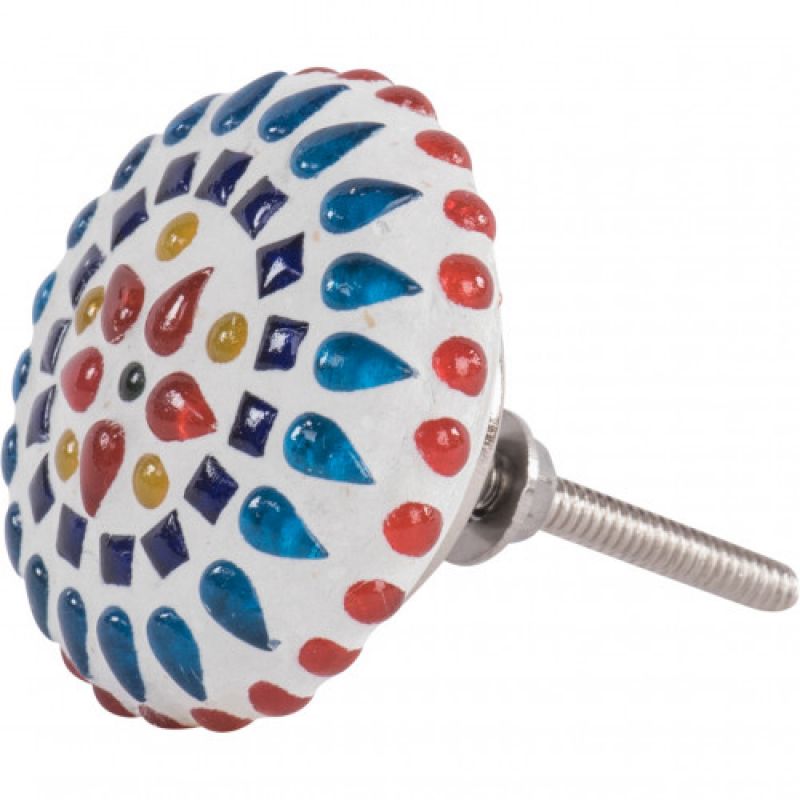 Flower mosaic door knob