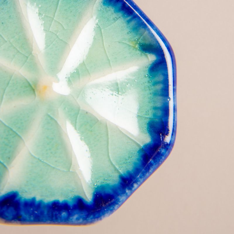 Blue & white crackle glaze ceramic door knob