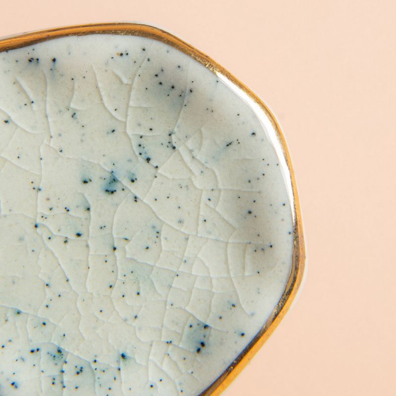 Πόμολο πιτσιλωτό 4,5εκ.  χρυσή ρίγα