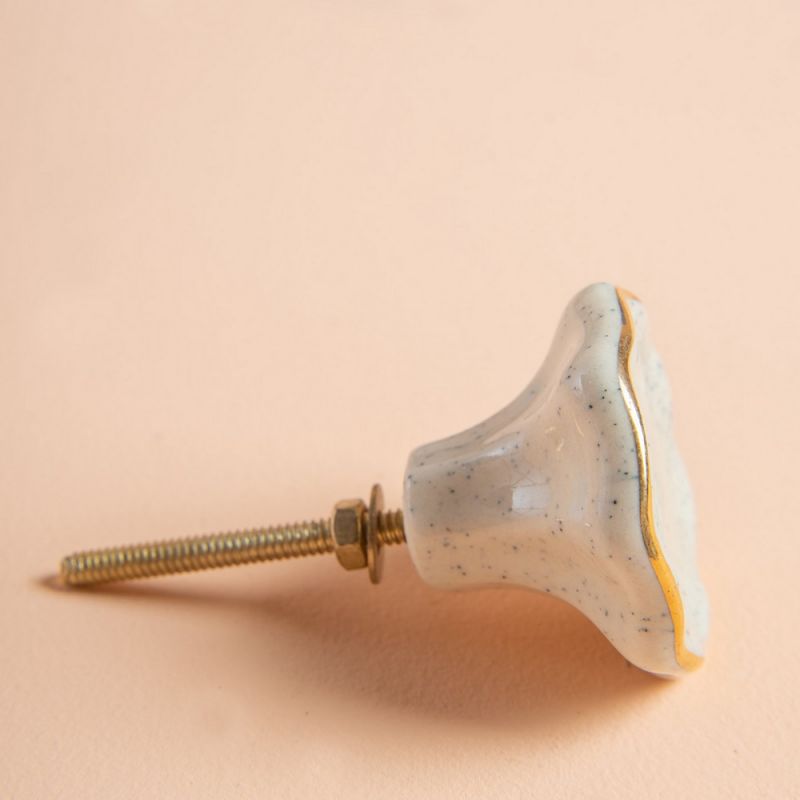 Πόμολο πιτσιλωτό 4,5εκ.  χρυσή ρίγα