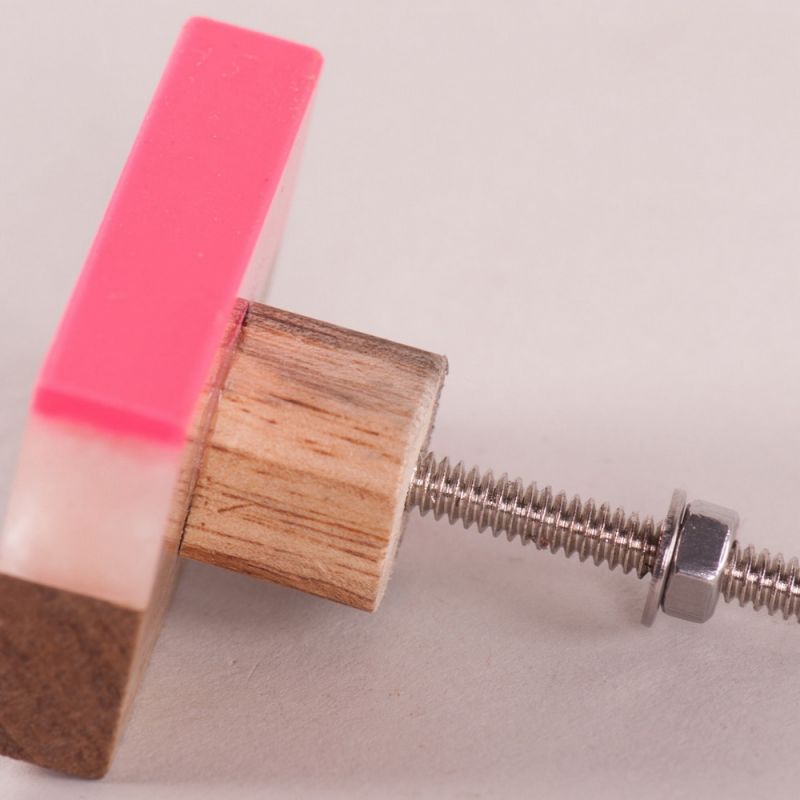 Pink wooden rasian door knob 