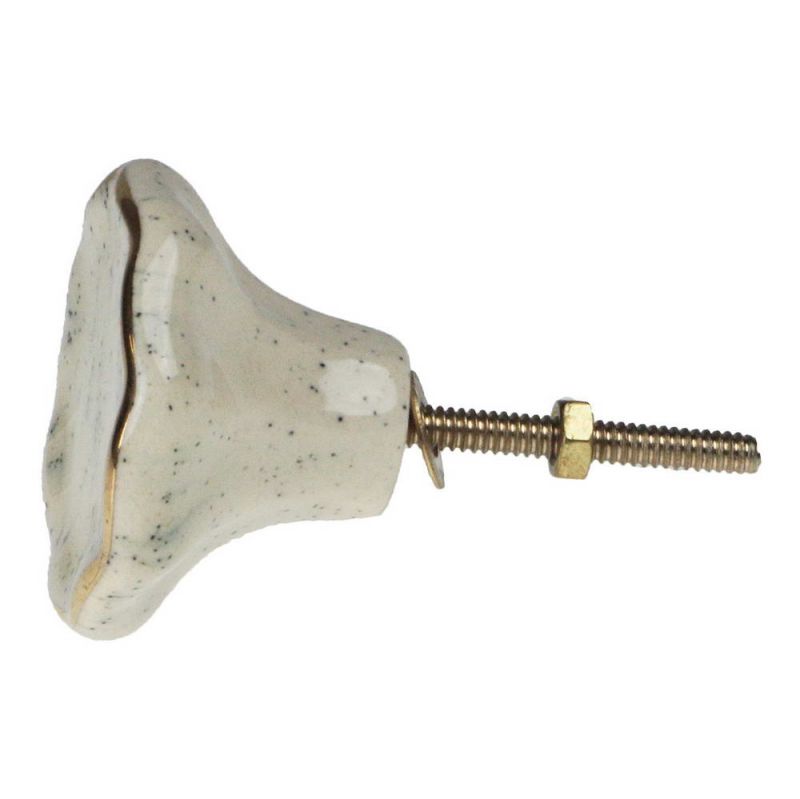 Πόμολο πιτσιλωτό 4,5εκ.  χρυσή ρίγα