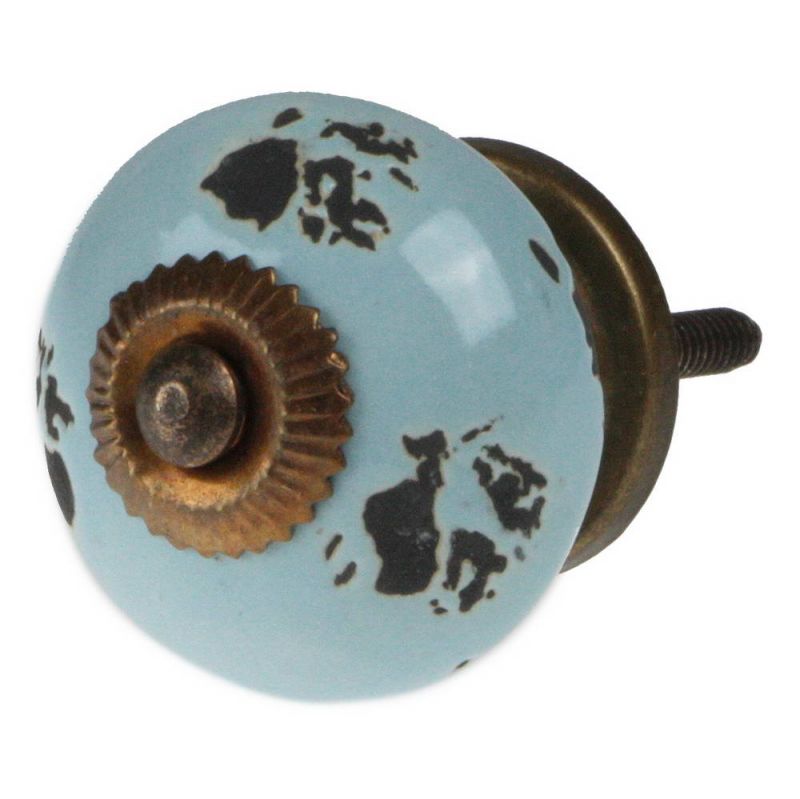 Ceramic drower knob light blu