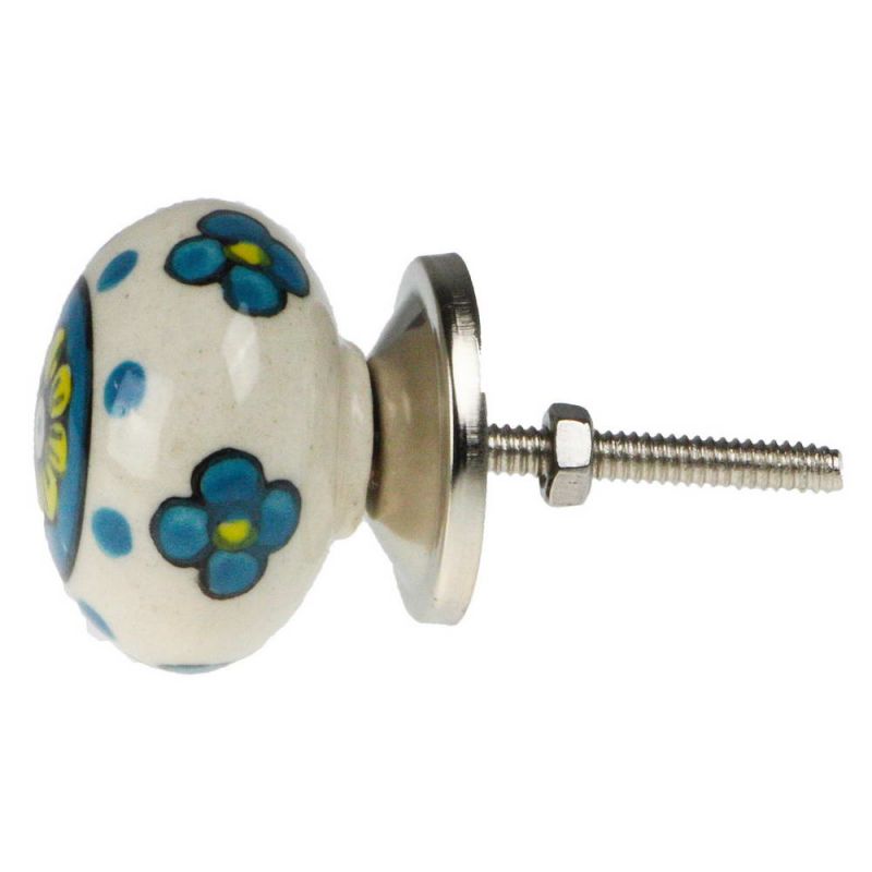 Ceramic door knob flowers