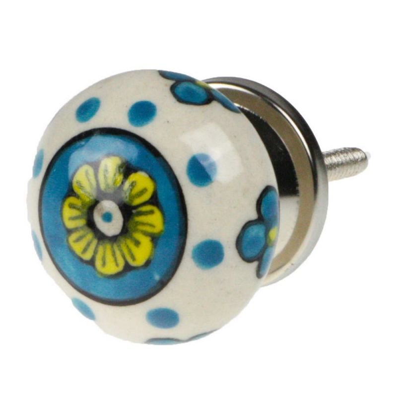 Ceramic door knob flowers