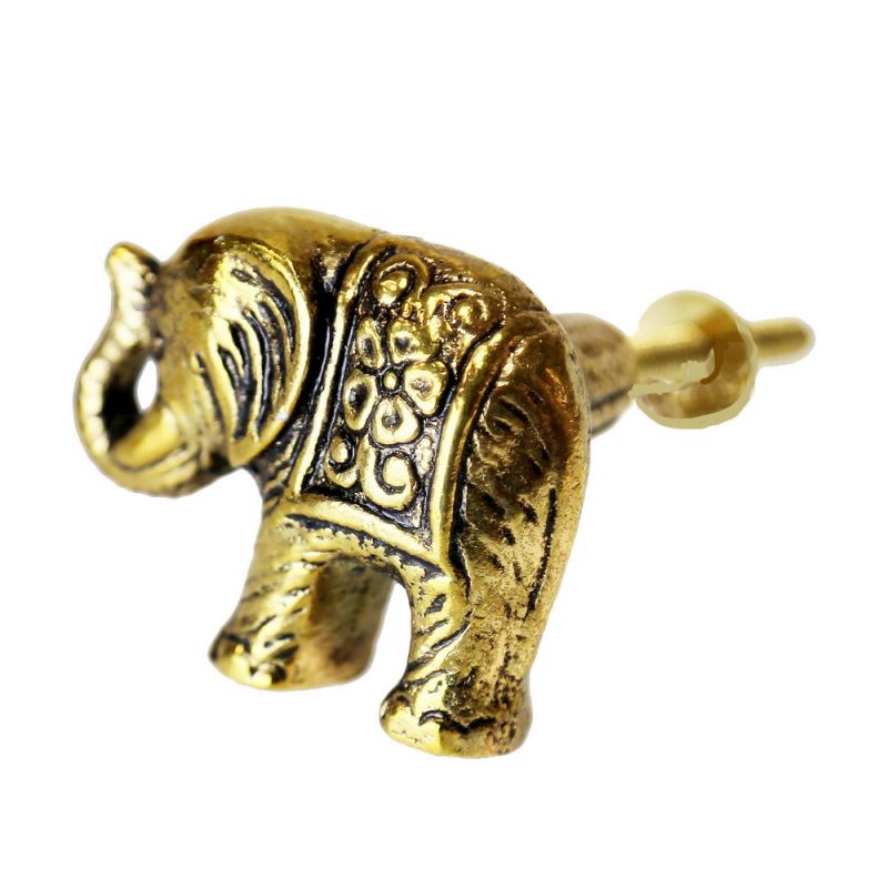 Metal elephant shaped knob