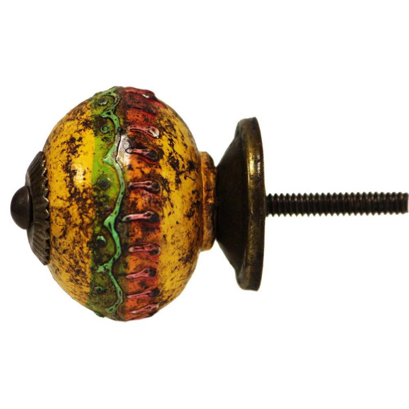 Ceramic Hand Painted Antique Finish Door Knob