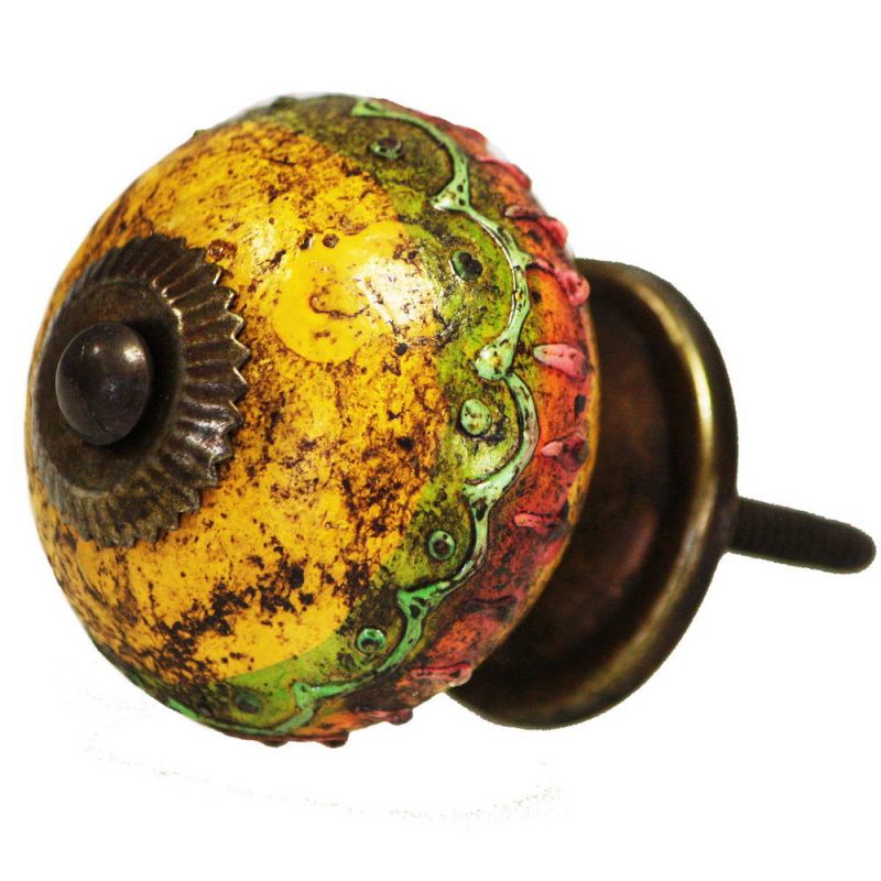 Ceramic Hand Painted Antique Finish Door Knob