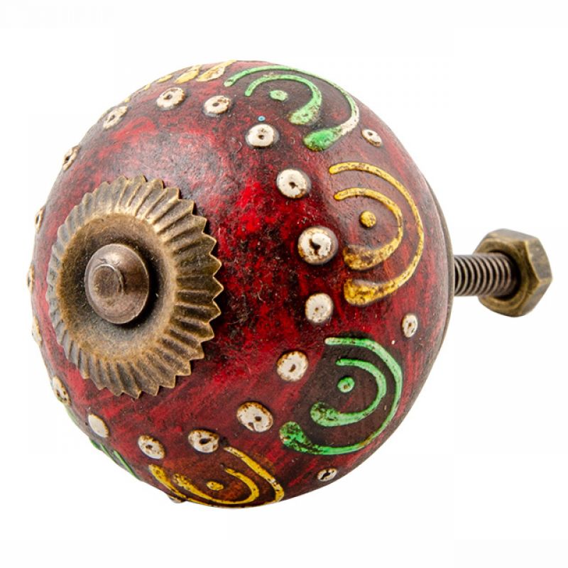 Ceramic Hand Painted Antique Finish Door Knob