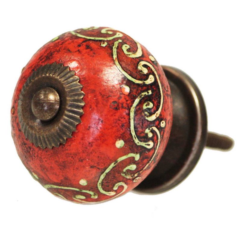 Ceramic Hand Painted Antique Finish Door Knob