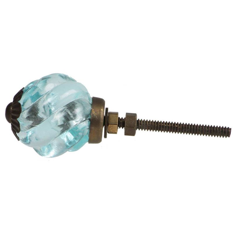 Handmade Glass Spiral Doorknob