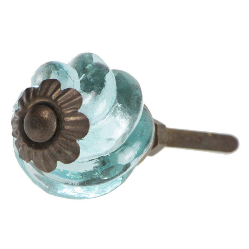 Handmade Glass Spiral Doorknob