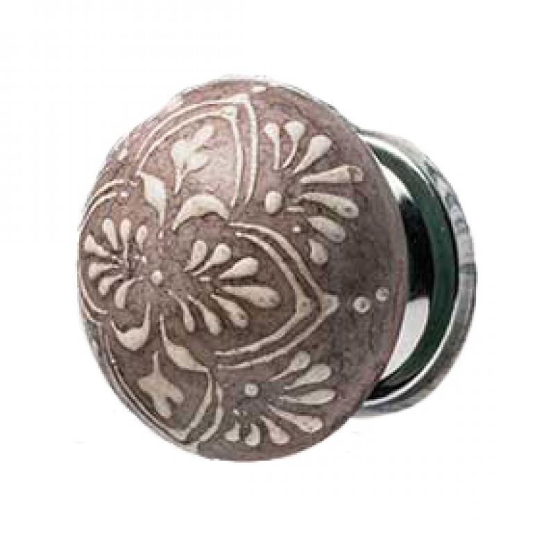 Ceramic Hand Painted Doorknob - Lilac