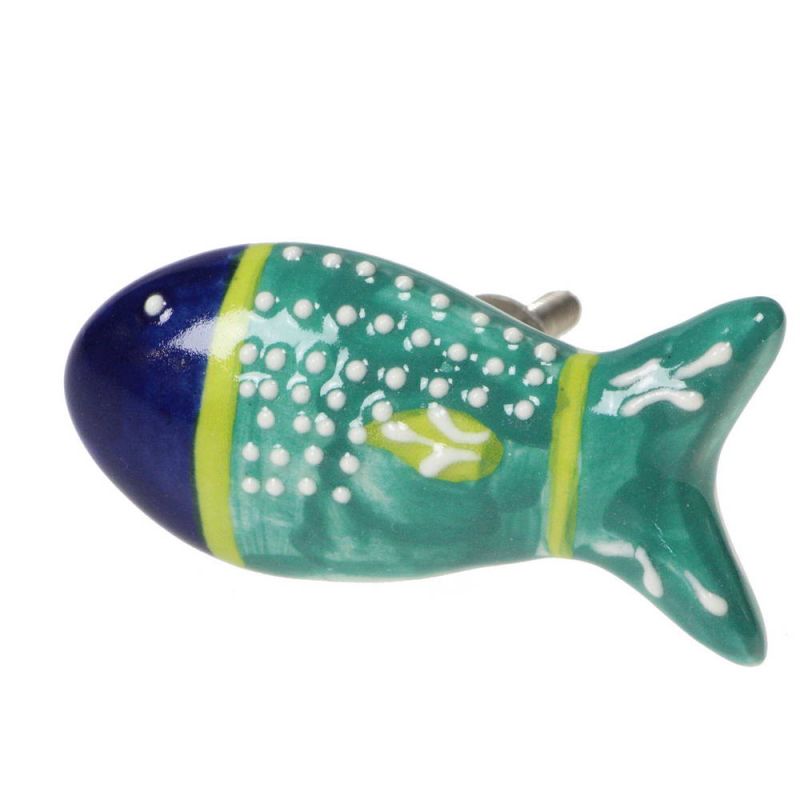 Turquoise Fish knob