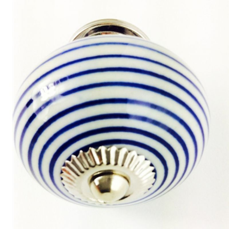 Fine Blue Stripe knob