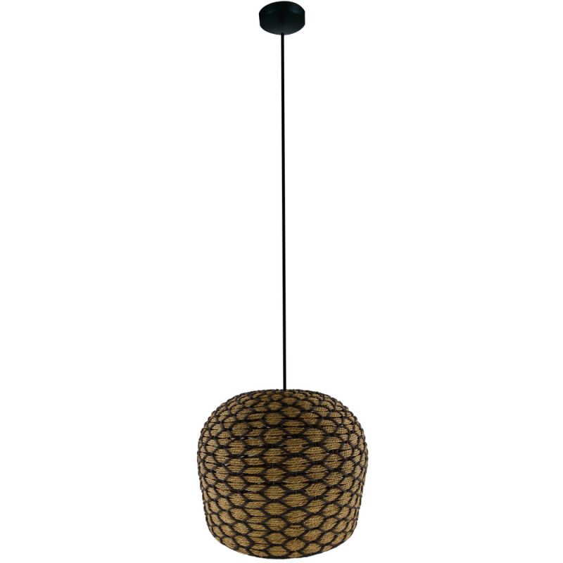 Ceiling light seagrass 58x58x46cm-Natural/Black