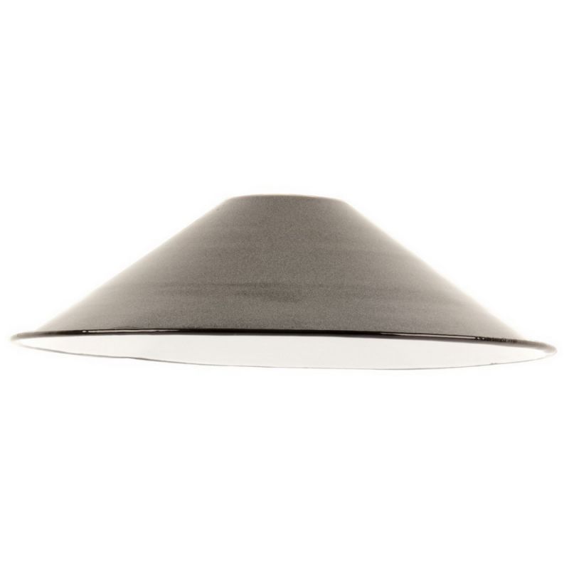 Small grey enamelled lampshade 